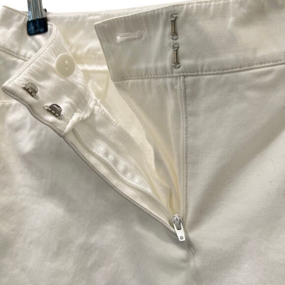 Talbots Collection Petites Womens White Pants Cotton Stretch Size 10 - Picture 5 of 14